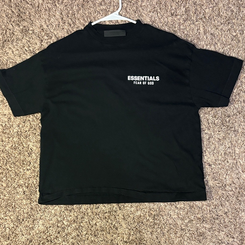 Essentials Fear of God kids black T-Shirt
